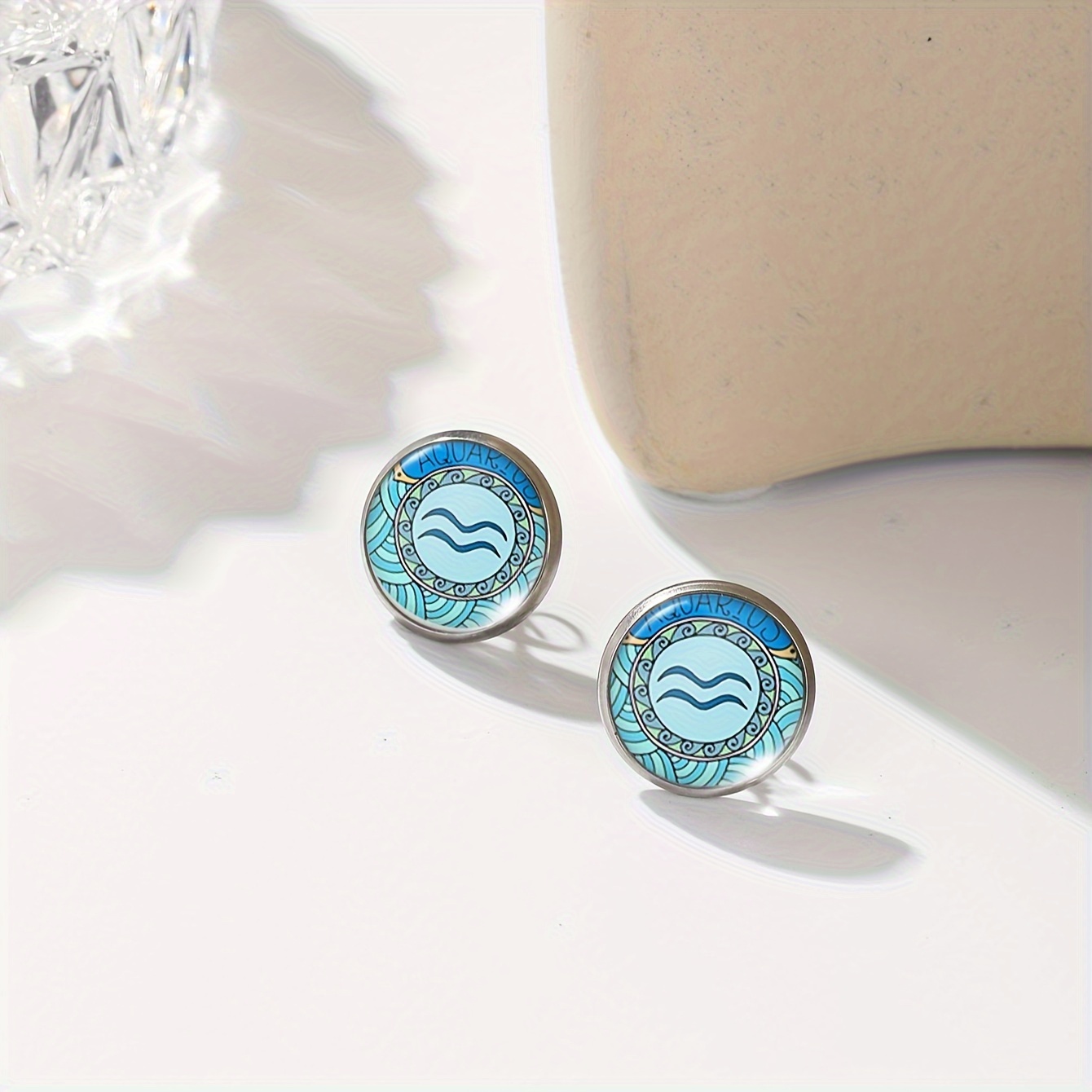 Zodiac Constellation Symbol Earrings Set
